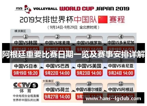 阿根廷重要比赛日期一览及赛事安排详解